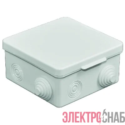 Коробка распаячная ОП 100х100х50мм с гермовводами сер. Урал Пак КО-53017100-060