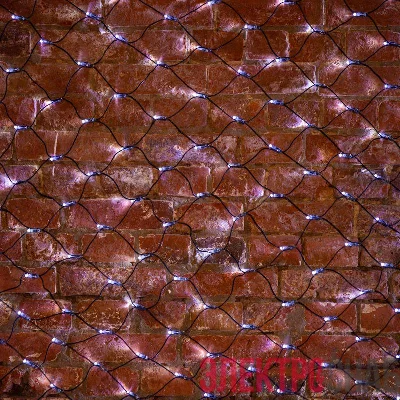 Гирлянда светодиодная "Сеть" 2х1.5м 288LED бел. 24Вт 220-240В IP65 провод ПВХ черн. Neon-Night 215-021