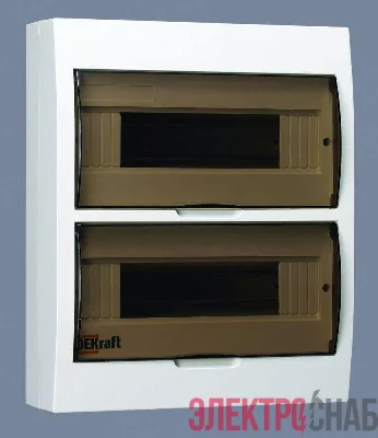 Корпус навесной ЩРН-П-24 24мод. IP41 пластик. DEKraft 31013DEK