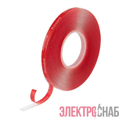 Лента клейкая двухсторонняя прозрачная на VHB акриловой основе 6ммх5м Rexant 09-6055