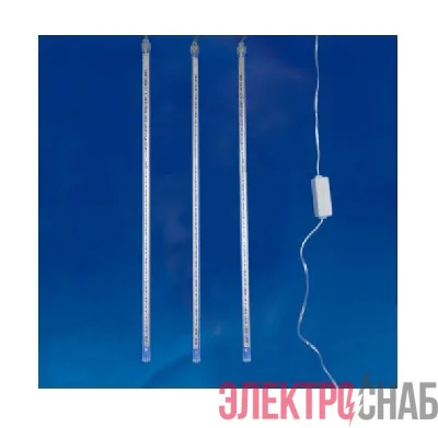 Занавес светодиодный "Радуга-1" ULD-E3104-288/DTK BLUE IP20 RAINBOW-1 3.1х0.4м 4 подвеса 288LED син. свет провод прозр. Uniel UL-00001409