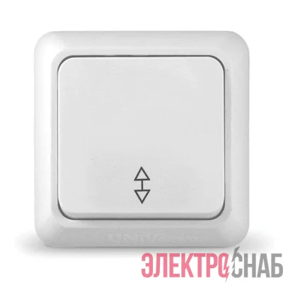 Переключатель проходной 1-кл. ОП Олимп 10А IP20 бел. UNIVersal О0025