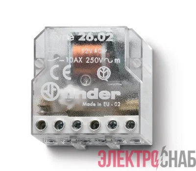 Реле шаговое электромеханич. 2NO 10А 2 состояния AgNi 230В AC монтаж в коробке IP20 FINDER 260282300000