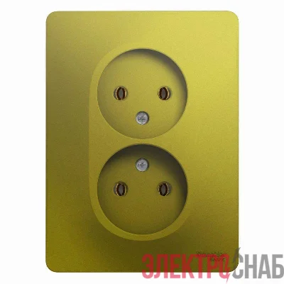 Розетка 2-м СП Glossa 16А IP20 без заземл. в сборе фисташк. SchE GSL001020