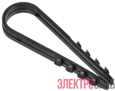 Дюбель-хомут 11х18мм для круглого кабеля нейлон черн. (уп.100шт) GENERICA UDH13-11-18-100-K02-G