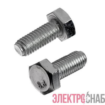 Болт М8х20 с шестигранной головкой цинк. DIN 933 (уп.50шт) класс прочности 8.8. коробка Tech-Krep 105207