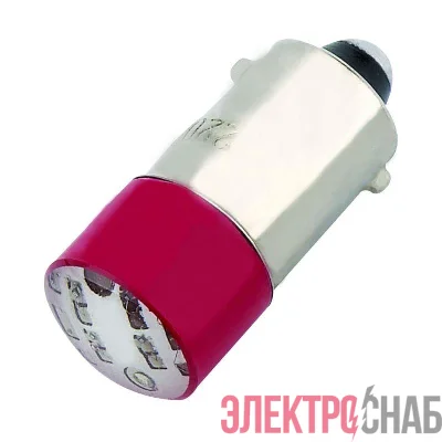 Лампа BA9s для NP2 красн. светодиод. матрица AC/DC 24В CHINT 576969