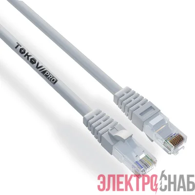 Патч-корд кат.5E U/UTP 24 AWG LSZH 0.3м PRO TOKOV ELECTRIC TKP-PC06-5EU-CULSZH-030M