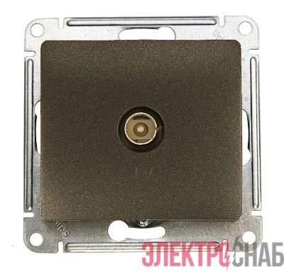 Розетка телевизионная TV Glossa коннектор механизм антрацит SE GSL000793
