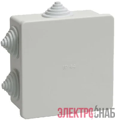 Коробка распаячная ОП 85х85х40 IP44 KM41235 (6 каб.ввод.) IEK UKO11-085-085-040-K41-44