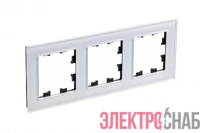 Рамка 3-м AtlasDesign Nature стекло бел. SE ATN320103