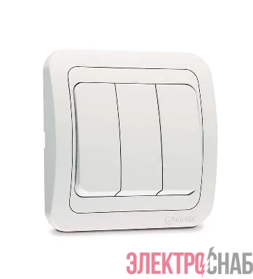 Выключатель 3-кл. 3п СП Mimoza 10А IP20 бел./бел. Makel 12091