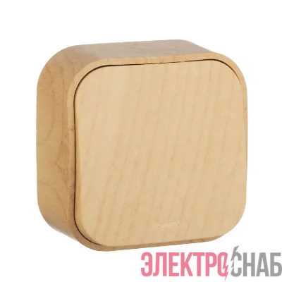 Переключатель проходной 1-кл. ОП Quteo 10А IP20 10AX дерево IEK 782264