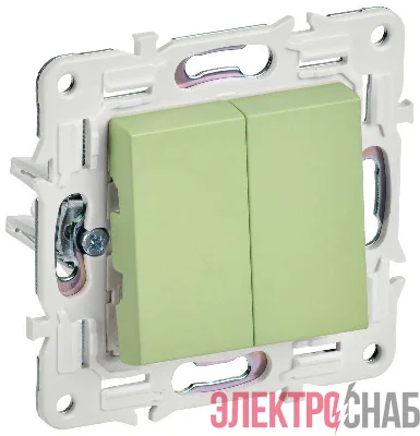 Выключатель проходной 2-кл. SKANDY 10А SK-V05G мятный IEK SK-V22-0-10-K06