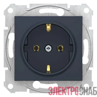 Механизм розетки 1-м СП Sedna без защ. шторок с заземл. графит SchE SDN3000570