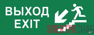 Этикетка самоклеящаяся "Выход/лестница вниз/фигура" ССА 1005 IEK LPC10-1-35-13-VLVNF