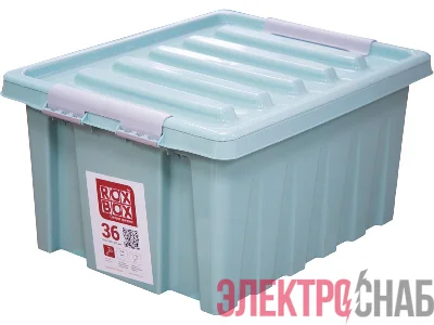 Ящик 500х390х250 мм с крышкой и клипсами мятный Rox Box 36 Rox Box 36
