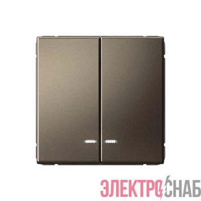 Выключатель 2-кл. ArtGallery (сх. 5а) 10AX с подсветкой механизм сталь SE GAL000953