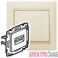 Розетка компьютерная 1-м СП Valena RJ45 кат.5E UTP на захватах механизм сл. кость IEK 774130