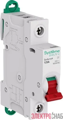 Выключатель нагрузки 1п 125А Systeme9 230В SE S9S40192