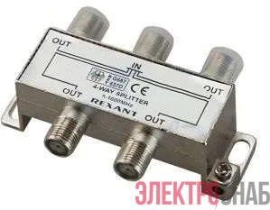 Делитель ТВ "краб" х4 под F разъем 5-1000 МГц Rexant 05-6003
