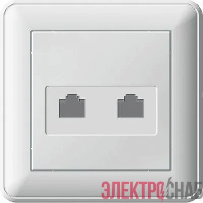 Розетка компьютерная 2-м СП W59 бел. SchE RSI-251KK5E-18 (РСИ-251КК5Е-18)
