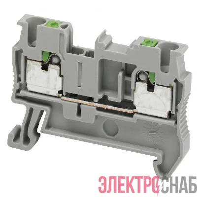 Клеммник Pit проходной 2 точки подкл. 2.5мм сер. SchE NSYTRP22