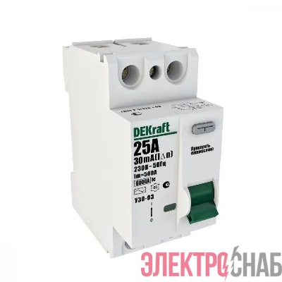 Выключатель дифференциального тока (УЗО) 2п 16А 10мА тип AC 6кА УЗО-03 SchE 14050DEK