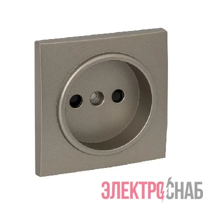 Панель лицевая Валенсия для розетки 1-м 10А защ. шторки без заземл. кашемир PROxima EKF ESR10-L-022-40