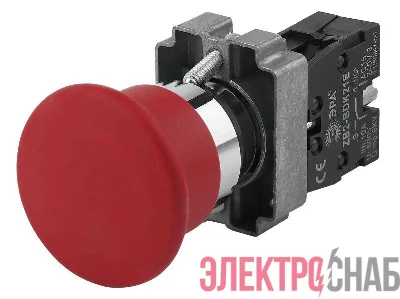Кнопка LAY5-BC42 "Грибок" 1р BBG71-BC-K04E красн. ЭРА Б0045643