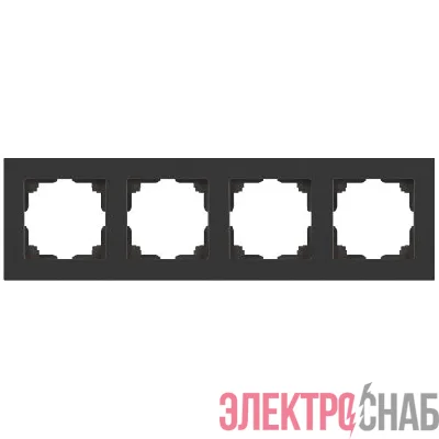 Рамка 4-м СП Accent 6-504-07 графит Intro Б0063718