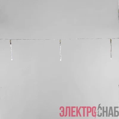 Гирлянда светодиодная "Тающая сосульки" 1.5м 4 сосульки х20см шаг 50см 4х14LED бел. 3.6Вт 230В IP20 с трансф. провод черн. Neon-Night 256-317-6