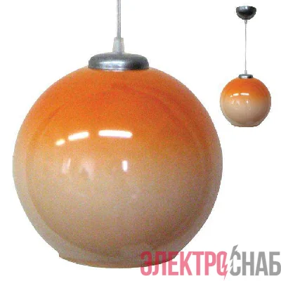 Светильник НСБ 72-60 "Дуо" d250 М50 оранжевый/шнур проз. (инд. упак.) Элетех 1007000010