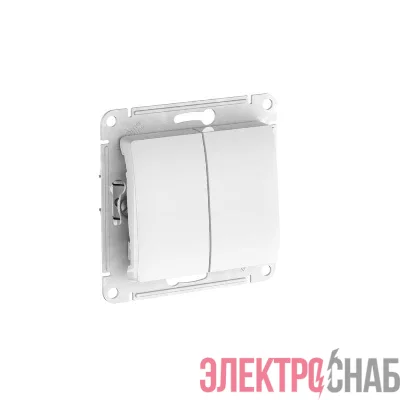 Выключатель 2-кл. Glossa (сх. 5) 10AX быстрозажим. клем. механизм бел. SE GSL000151S