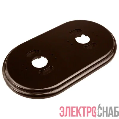 Рамка 2-м R пластик корич. Bironi RF1-620-22