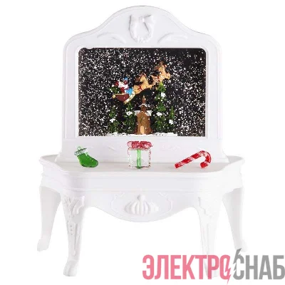 Светильник декоративный "Столик" с эффектом снегопада подсветкой и новогодней мелодией Neon-Night 501-064