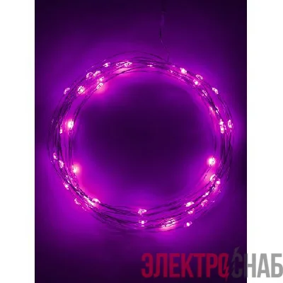 Гирлянда светодиодная "Нить" 5м 50LED сирен. свет АА ЭРА Б0047961