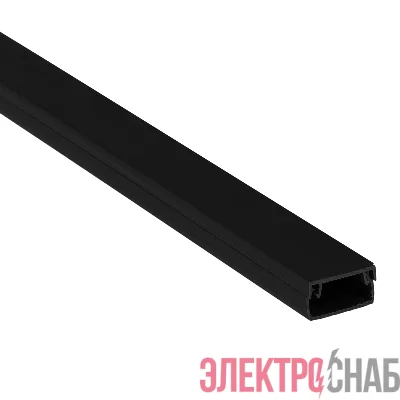 Кабель-канал 20х10 L2000 пластик Plast черн. EKF kk-20-10b