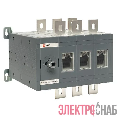 Рубильник 3п 800А реверсивный без рукоятки управления TwinBlock EKF tb-s-800-3p-rev