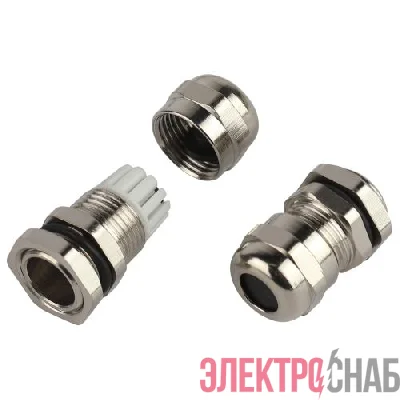 Ввод кабельный (сальник) PGM 7 d3-6.5мм (d отверст. 12.5мм) IP68 латунный (уп.5шт) Эра Б0065205