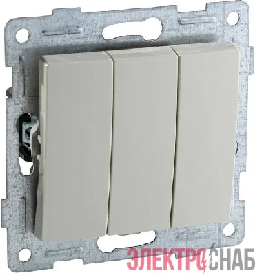 Выключатель 3-кл. СП Bravo 10А IP20 250В механизм беж. GUSI С10В3-003