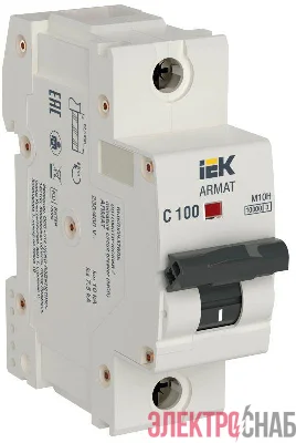 Выключатель автоматический модульный 1п C 100А M10H ARMAT IEK AR-M10H-1-C100