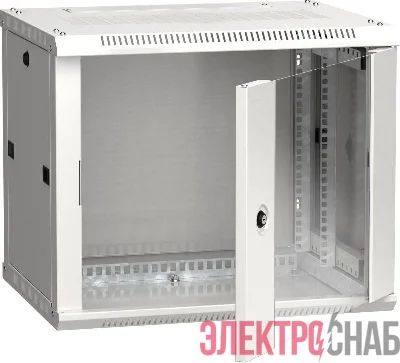 Шкаф 19дюйм LINEA W 6U 600х450мм настен. стекл. дверь RAL7035 ITK LWR3-06U64-GF