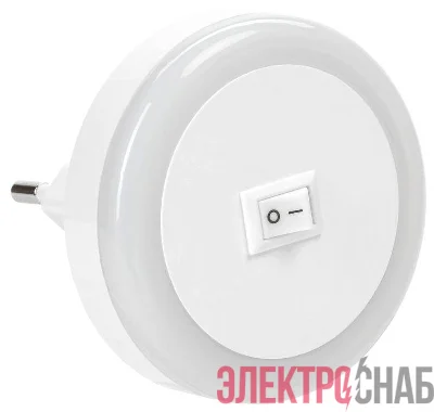 Светильник-ночник 006 круг 220В IEK LDNN0-006-RD-P-00-S-K01