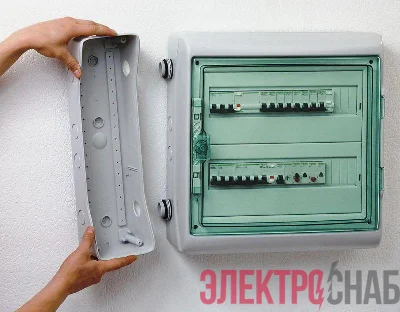 Бокс ОП Kaedra 36мод. (2 ряда по 18мод.) сер. с прозр. дверью IP65 SchE 13984