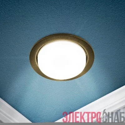 Светильник точечный KL70 SBK GX53 встраив. черн. матов. ЭРА Б0057476