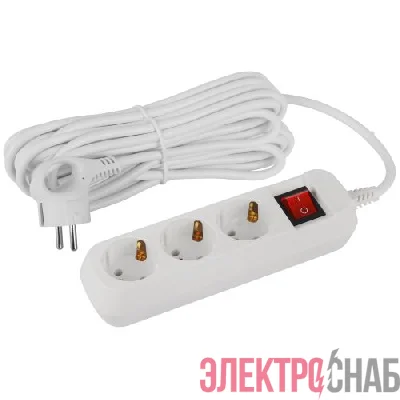 Удлинитель 3х7м с заземл. с выкл. ПВС 3х1 UDL-16-370-ES Greenline Эра Б0065012