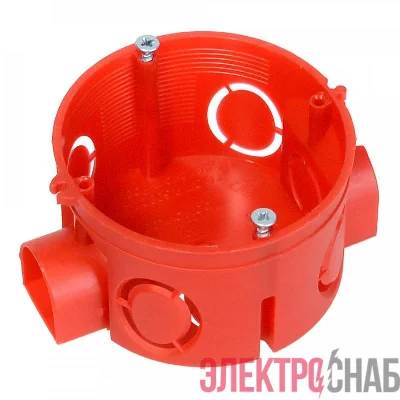 Коробка установочная СП 80-0500С безгалогенная (HF) 68х42 с саморезами Промрукав 80-0500С