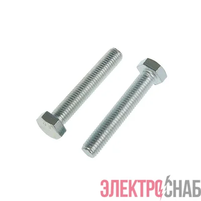 Болт М16х70 с шестигранной головкой цинк. DIN 933 (уп.12шт) класс прочности 8.8. коробка Tech-Krep 144919
