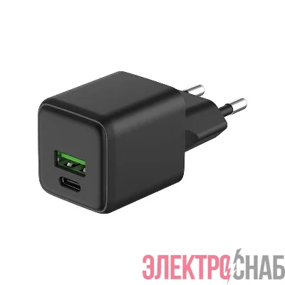 Устройство зарядное сетевое с двумя портами USB-A и USB-C 20Вт GaN Rexant 18-2202